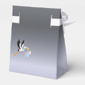 ボーイシルバーブルーコウノトリ赤ちゃんシャワー フェイバーボックス (裏面サイド)
