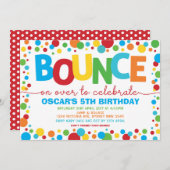 ボーイジャンプ誕生日バウンスハウストランポリンパーティー 招待状 (正面/裏面)
