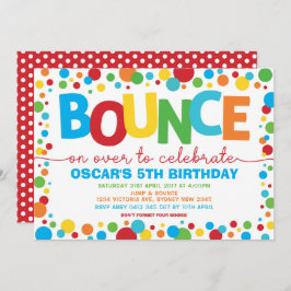 ボーイジャンプ誕生日バウンスハウストランポリンパーティー 招待状