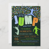 ボーイジャンプ誕生日、ジャンプトランポリン招待状 招待状 (正面)
