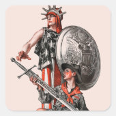 ボーイスカウトと自由 スクエアシール (正面)