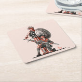 ボーイスカウトと自由 スクエアペーパーコースター (アングル)