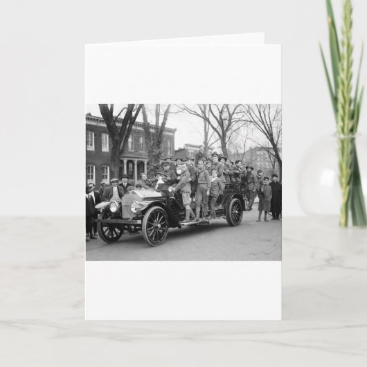 ボーイスカウト消防訓練、1910年代 カード (正面)