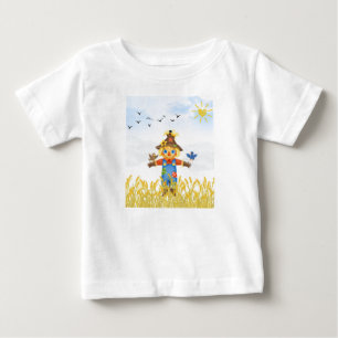ボーイスカクレクロウと鳥の秋 ベビーTシャツ