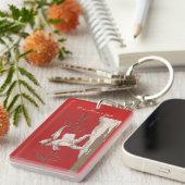 ボーイスケートで滑るヴィンテージサンダー_コーブクリスマス キーホルダー (正面右)