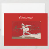 ボーイスケートで滑るヴィンテージサンダー_コーブクリスマス シーズンカード (正面/裏面)