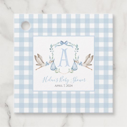 ボーイストークブルーギンガムメッセージカード フェイバータグ (正面)