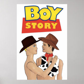 ボーイストーリーおもしろいゲイへの関心LGBTデザインゲイアートQ ポスター