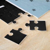 ボーイスバスケットボールプレイヤースターアスリート名と番号 ジグソーパズル (側面)