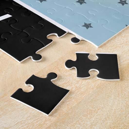 ボーイスバスケットボールプレイヤースターアスリート名と番号 ジグソーパズル (側面)