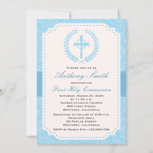 ボーイスファーストCOMUNION招待状 招待状 (正面)