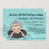 ボーイスプールパーティー 招待状 (正面/裏面)