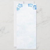 ボーイスペインのティゾバプテスマ招待状と雲 招待状 (裏面)