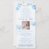 ボーイスペインのティゾバプテスマ招待状と雲 招待状 (正面)