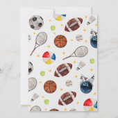 ボーイスポーツ子供の誕生日 招待状 (裏面)