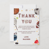 ボーイスポーツ誕生日サンキューカード サンキューカード (正面)