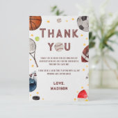 ボーイスポーツ誕生日サンキューカード サンキューカード (スタンド正面)