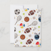 ボーイスポーツ誕生日サンキューカード サンキューカード (裏面)