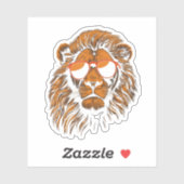 ボーイズおもしろいキッズライオン動物 シール (シート)