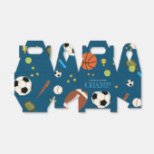 ボーイズおもしろいスポーツをテーマにした子供の誕生日パーティー フェイバーボックス (折り畳みなし)