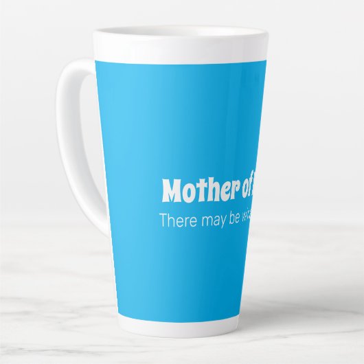 ボーイズおもしろいズブライトブルー カフェラテマグ (左アングル)