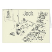 ボーイズおもしろいメッシーベッドルームジャックカラーリング誕生日 (正面横)