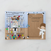 ボーイズおもしろい空手シークレットメッセージハッピーバースデー