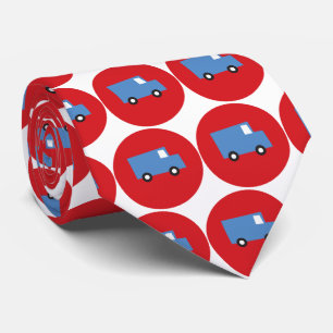 ボーイズおもちゃのおもしろいかわいいレトロ輸送ブルートラックドット ネクタイ