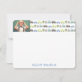 ボーイズおもちゃのおもしろいレトロトランスポート写真キッズサンキュー サンキューカード (正面)