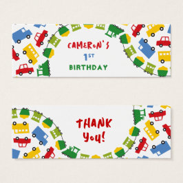 ボーイズおもちゃトランスポート誕生日パーティーDIYギフトラベル