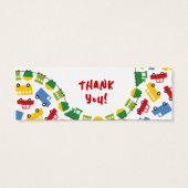 ボーイズおもちゃトランスポート誕生日パーティーDIYギフトラベル (裏面)