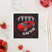 ボーイズおもちゃレッドスポーツカーパーティーナプキン スタンダードカクテルナプキン (インサイチュ)