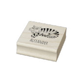 ボーイズかわいいジャングルタイガースクール蔵書票 ラバースタンプ (スタンプ)