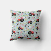 ボーイズかわいいファーム動物トラクターネームキッズ子供部屋 クッション (裏面)