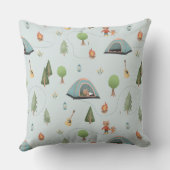 ボーイズかわいいフォレストベア誕生統計ベビー子供部屋 クッション (裏面)