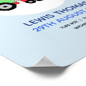 ボーイズかわいいブルートレイン記念ベビー子供部屋 ポスター (角)