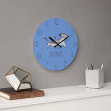 ボーイズかわいいブルー海ハンマーヘッドシャーク子供部屋