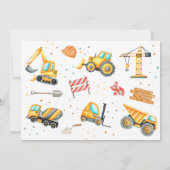 ボーイズかわいいモダン建築子供の誕生日 招待状 (裏面)