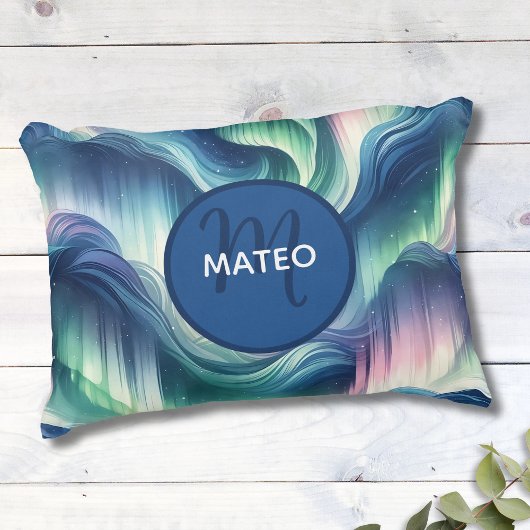 ボーイズかわいいモノグラム、ノーザンライト銀河系、子供 アクセントクッション