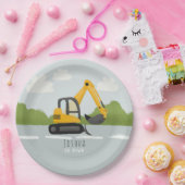 ボーイズかわいい建築ディガー子供の誕生日 ペーパープレート (パーティー)