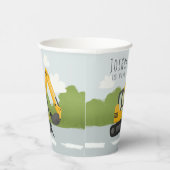 ボーイズかわいい建築ディガー子供の誕生日 紙コップ (右)