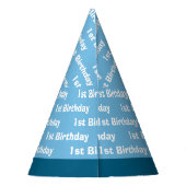 ボーイズかわいい旅行飛行機子供の誕生日カスタム パーティーハット (裏面)