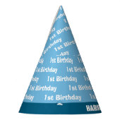 ボーイズかわいい旅行飛行機子供の誕生日カスタム パーティーハット (左)