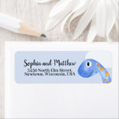 ボーイズかわいい水彩恐竜の赤ちゃんシャワー誕生日 ラベル (インサイチュ)