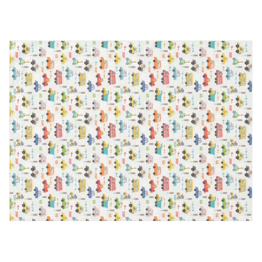 ボーイズかわいい輸送車のパターン子供の誕生日 テーブルクロス