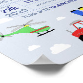 ボーイズかわいい輸送車の列車ベビー子供部屋 ポスター (角)