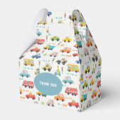 ボーイズかわいい輸送車両パターン誕生日 フェイバーボックス (裏面サイド)