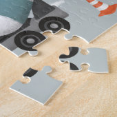 ボーイズかわいい道路建築漫画の子供 ジグソーパズル (側面)