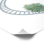 ボーイズかわいい電車の旅行子供の誕生日ウェルカムサイン ポスター (コーナー)