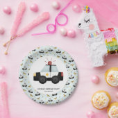 ボーイズかわいい青い警察の車の幼児ハッピーバースデー ペーパープレート (パーティー)